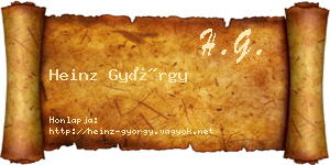 Heinz György névjegykártya
