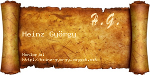 Heinz György névjegykártya