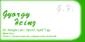 gyorgy heinz business card